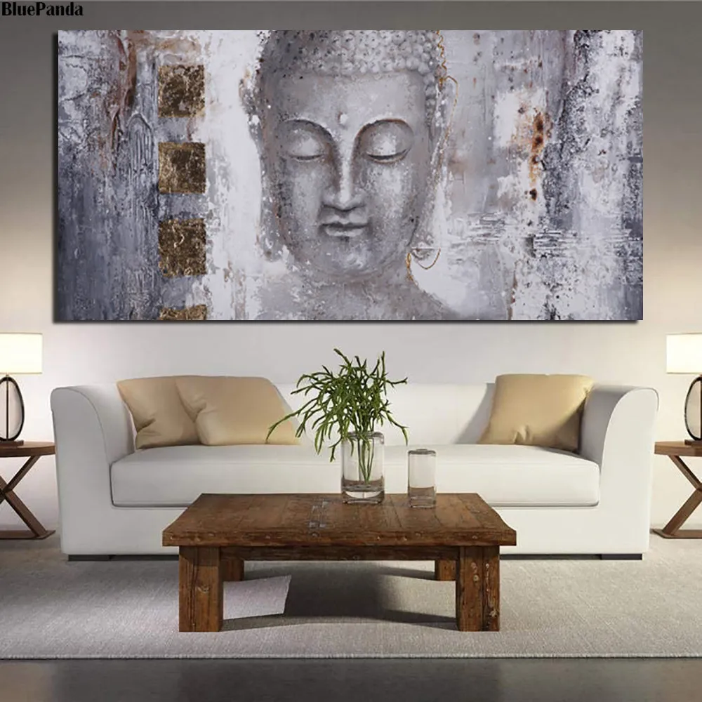 Большой размер картина будды Религиозное искусство печать на холсте Картина