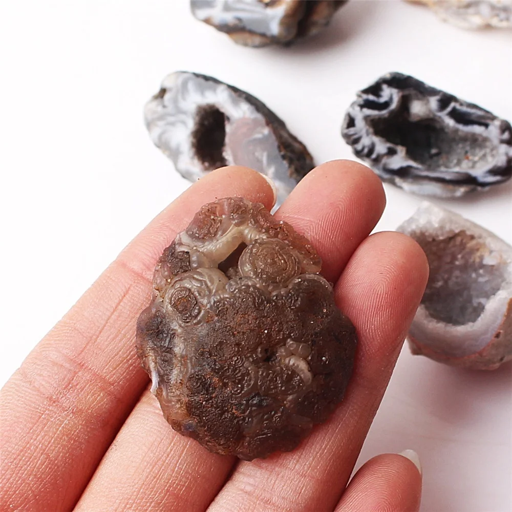 1PC Natural Agate Crystal Geode One Polished Irregular Quartz Gemstone Specimen Home Decor | Дом и сад