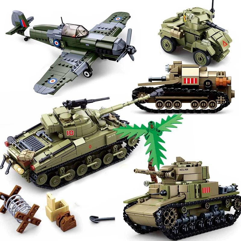 Модель военного танка Pazer WW2 модель автомобиля строительные блоки самолеты