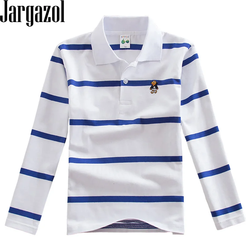 

Jargazol Boy Shirt Long Sleeve Sports Polo Shirts Baby Boys Autumn Tops 3-15 Years Fall Teenagers Costume Kids Sport Polo Outfit