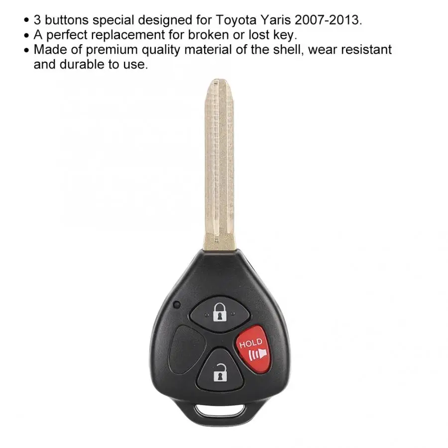 3 кнопочный неразрезанный телефон для Toyota Yaris 2007 2008 2009 2010 2011 2012 2013 4D-67 пульт