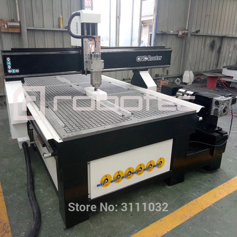 4x8 футов деревообрабатывающие УВД ЧПУ древесины фрезерный станок с 1325 4 оси CNC