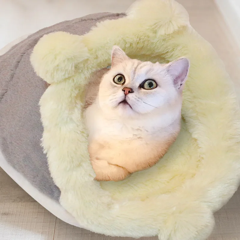 Теплые домашние тапочки для маленьких питомцев щенков кошек зимние пушистые