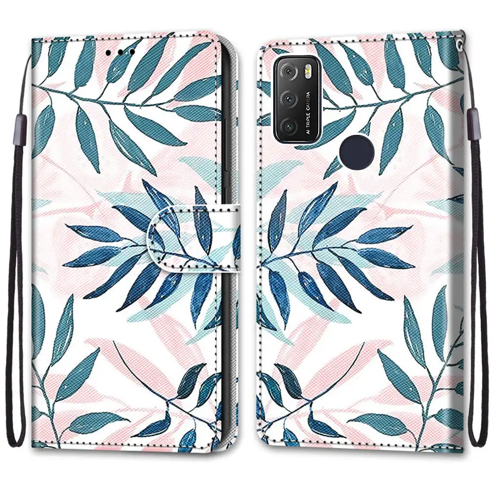kids etui card holder wallet flip case for xiaomi redmi note 9 9s 9t 9 pro 9a flower cat butterfly pattern phone book cover free global shipping