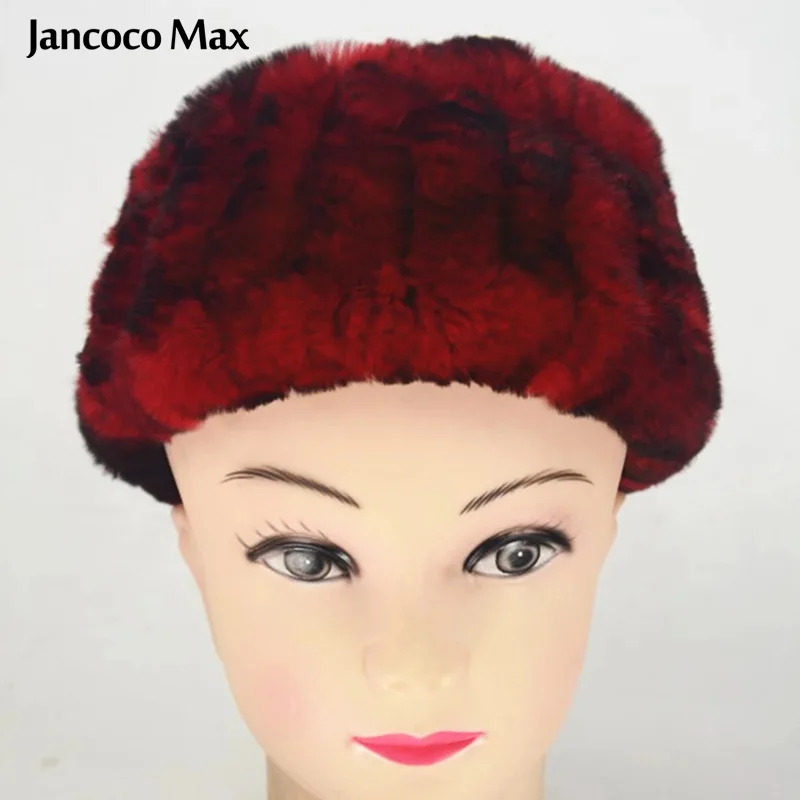 Jancoco Max эластичный Настоящий мех кролика повязка на голову женская мода шеи