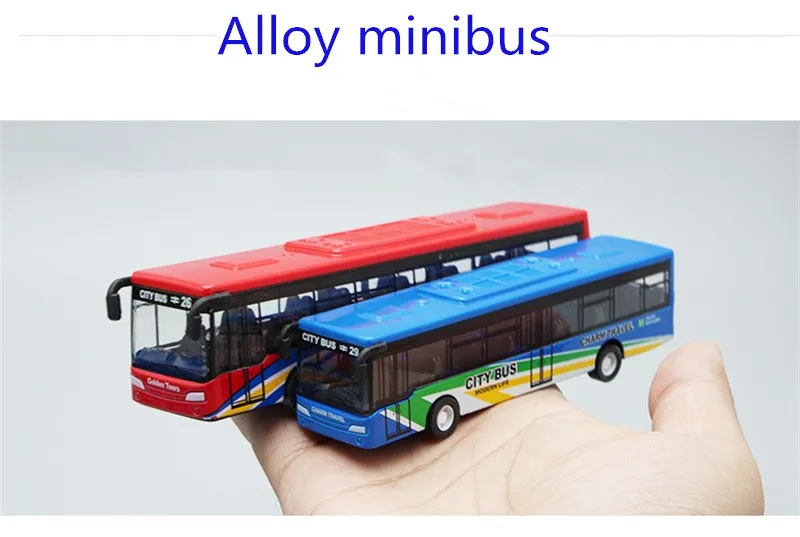 12 см сплав автомобильный прицеп мини автобус модельные игрушки, коллекционные автомобильные игрушки для детей Рождественский подарок на день рождения украшения торта