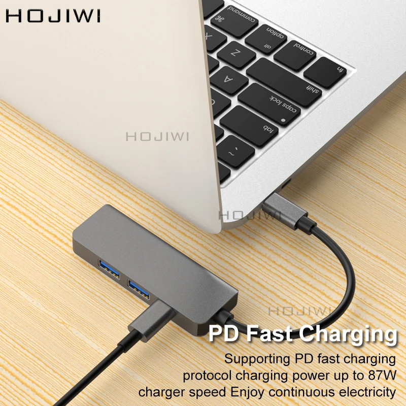 hojiwi 4 в 1usb c док станция usb type c на hdmi c pd кабел