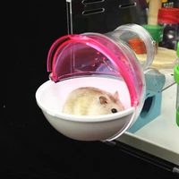 small pet bathroom room acrylic hamster toilet gerbil mouse bath sand toy round bath room small pet supplies accessories