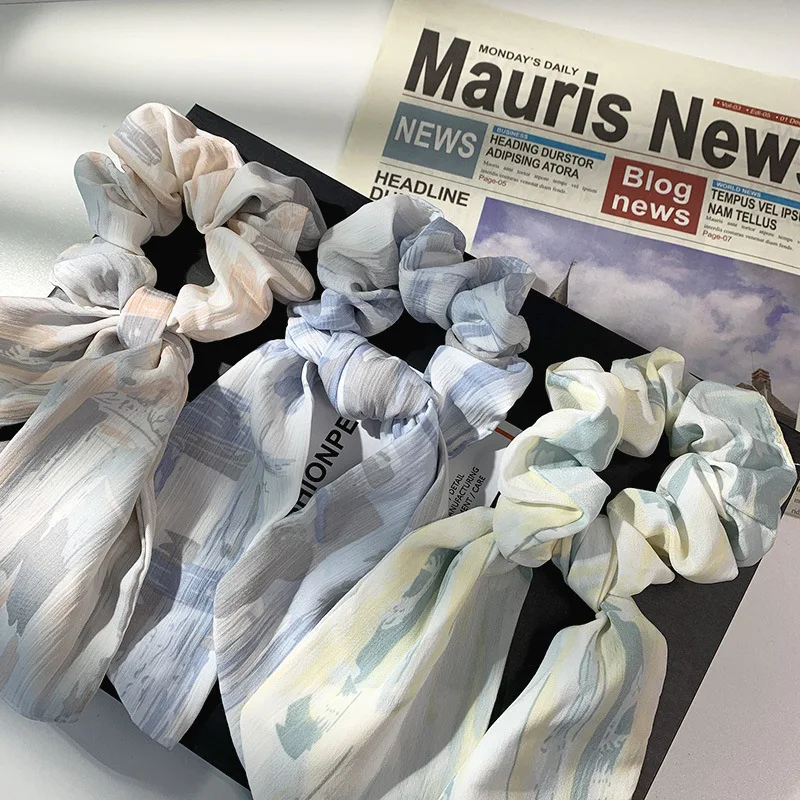 

2021 Модные женские резинки для волос с бантом, держатель для конского хвоста, эластичные резинки для волос с бантом, резинки для волос для дев...