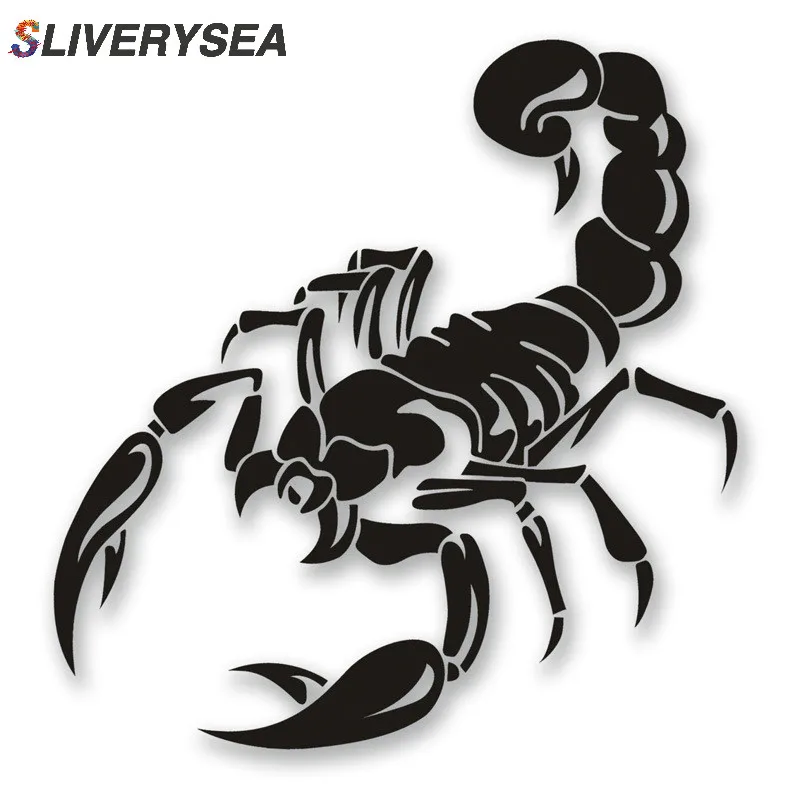 SLIVERYSEA 28 см * 16 Стайлинг автомобиля Забавный Скорпион ПВХ виниловые автомобильные