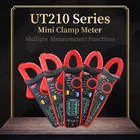 Токоизмерительные клещи UNI-T UT210AUT210BUT210CUT210DUT210E, миниатюрные Цифровые токоизмерительные клещи, истинное среднеквадратичное значение, Автоматический диапазон, емкость VFC