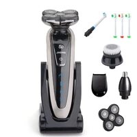 electric shaver for men rechargeable shaving machine for hair removal electric razor 5d floating head bread trimmer d40