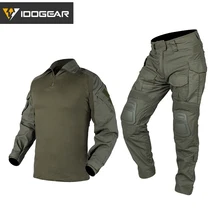 IDOGEAR Combat BDU camouflage men uniform G3 Tactical clothes Airsoft  Clothing Black cotton polyster 3001