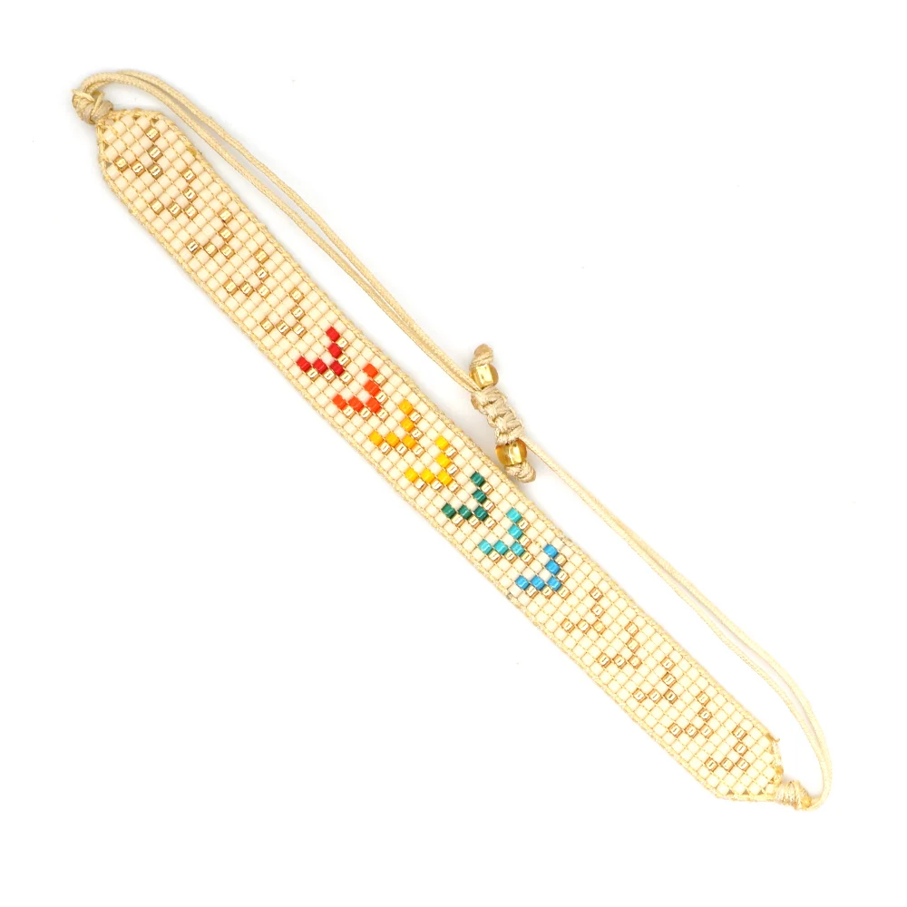 

Go2Boho Miyuki Bracelet 2021 Boho Summer Rainbow Pulseras Arrow Pattern Jewellery Handmade Loom Woven Bracelets Women Jewelry