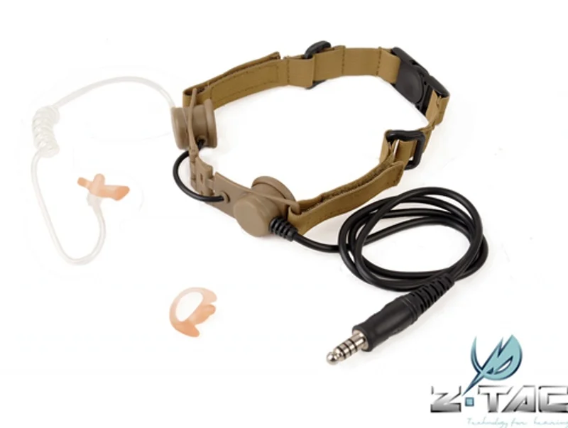 Тактические наушники Z Tactical Z033 с адаптером для горловины и микрофона гарнитура