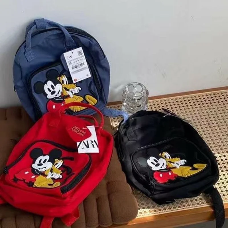 

New Disney Children Schoolbag Figure Toys Mickey Mouse Childrens Bacpack Mickey Minnie Mouse Pattern Kid Birthday Christmas Gift