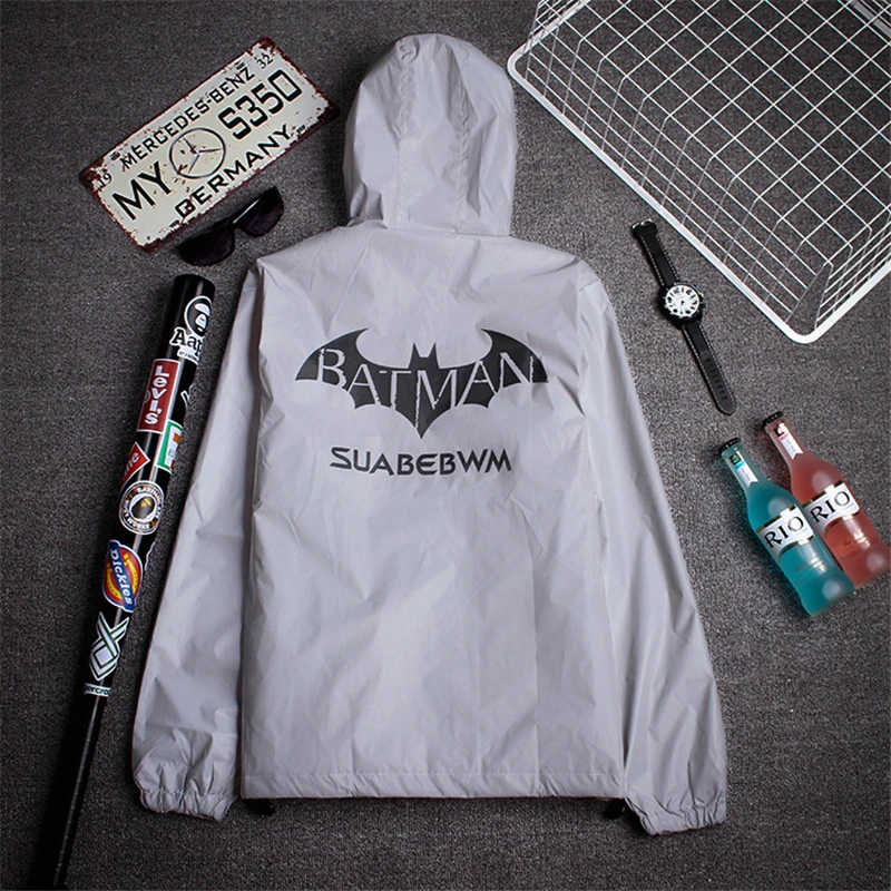 Мужская Светоотражающая куртка RUELK M-XXL Повседневная Уличная мода хип-хоп летучая