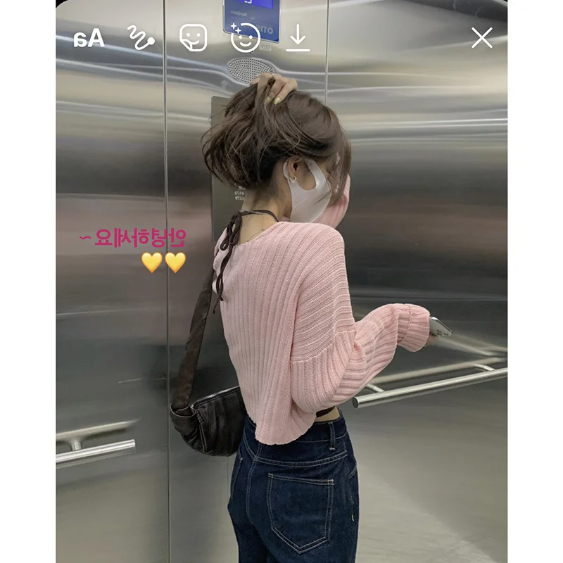 Кардиган для ранней осени свитер новинка чистый милый крутой вязаный кардиган