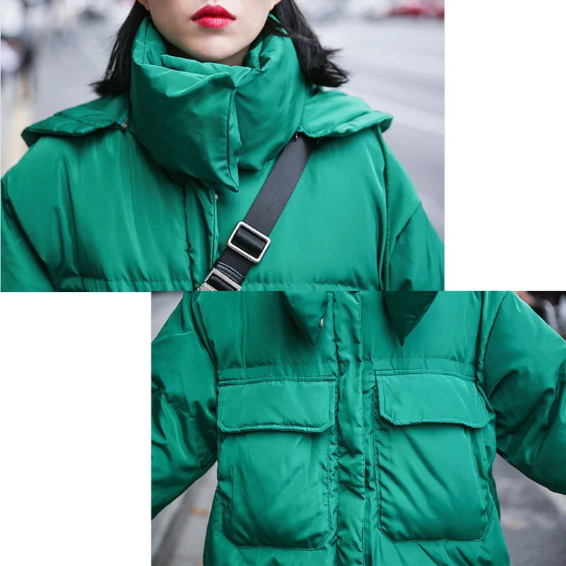 

Coats Casual Female Parka Female mujer invierno Hooded warm Cotton Winter Jacket Women Long Coat 2020 Plus size padded