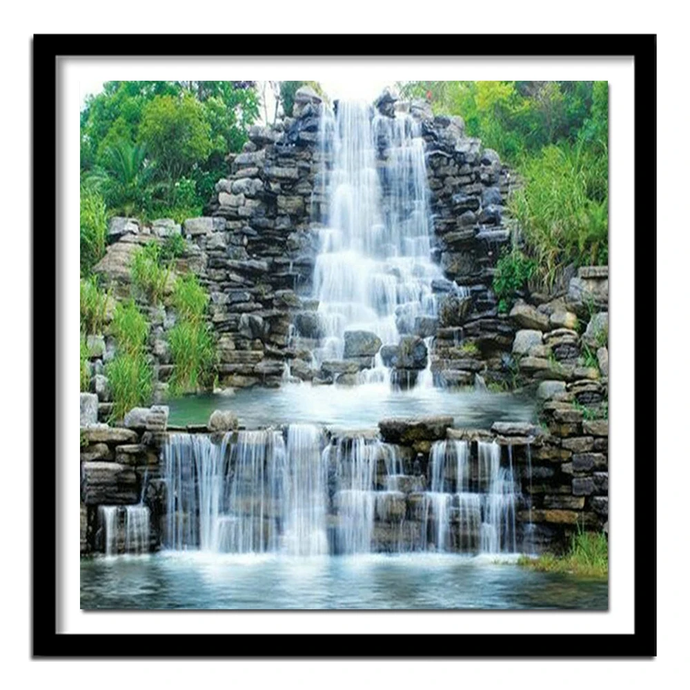 Полная Алмазная вышивка пейзаж Diy алмазная живопись водопад 3d площадь/круглая