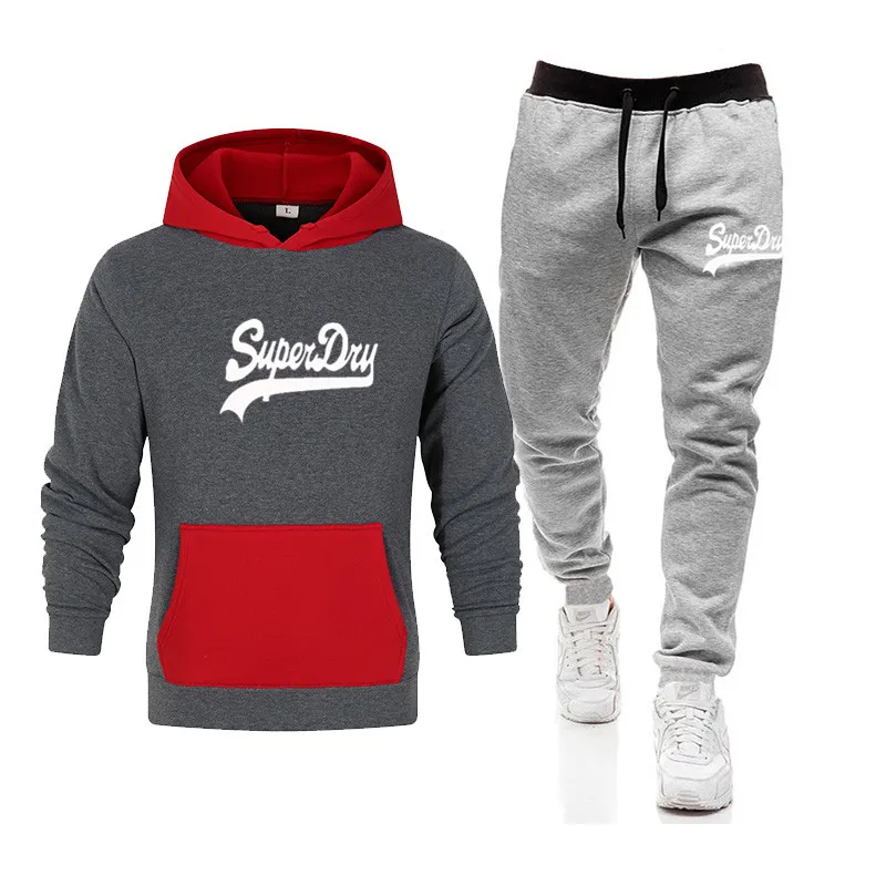 

Pullover hooded sweatshirt 2020 new casual suit men's and women's sports sweater two-piece suit