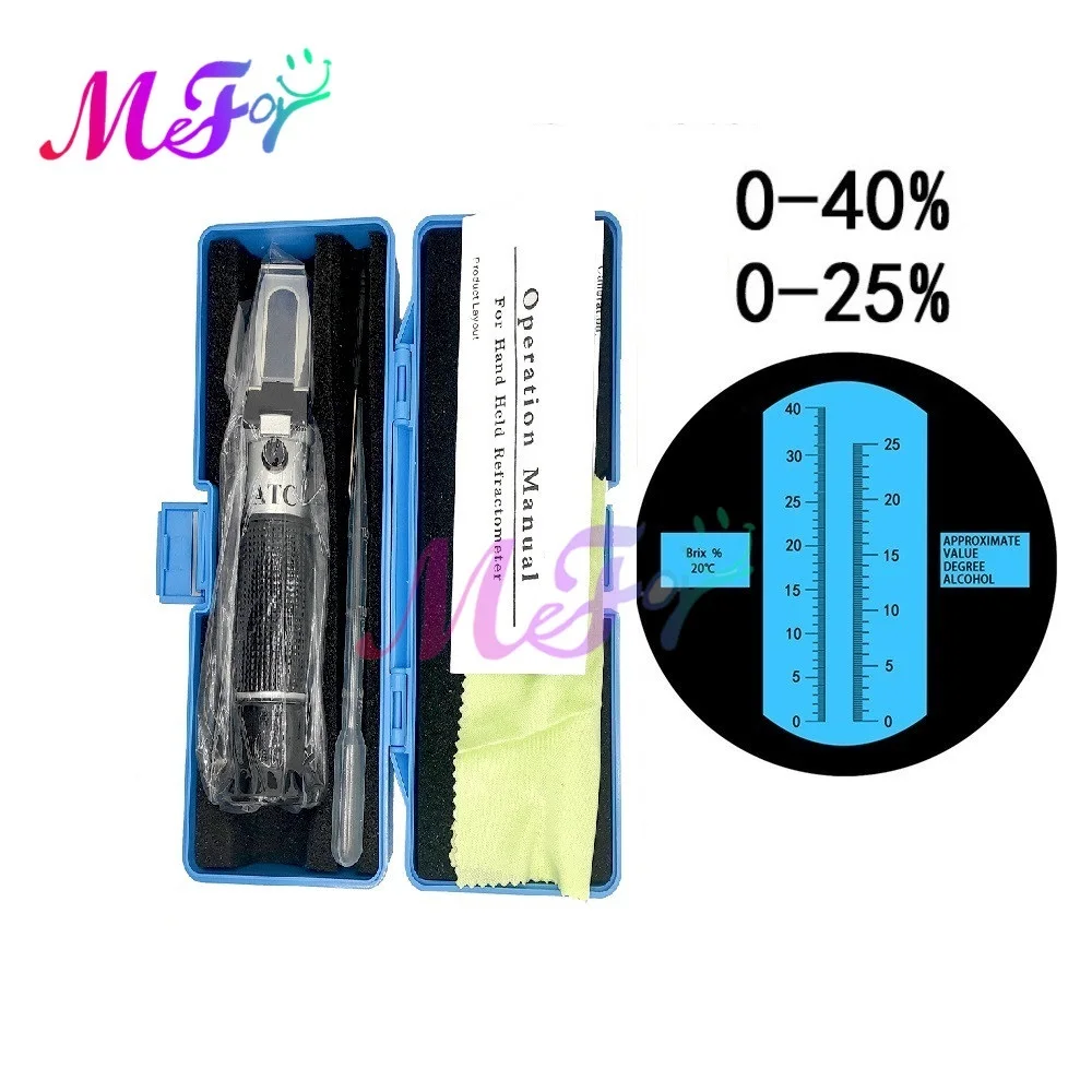 Ручной спиртовой потенциометр измеритель концентрации вина денситометр 0 25%