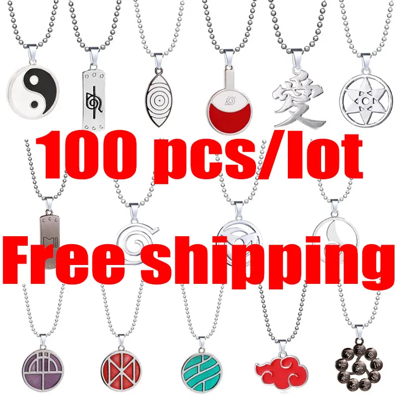 

20/50/100 Pcs/Lot Wholesale Anime Necklaces Geometric Star Akatsuki Cloud Pendant Necklace Couple Necklace For WomenJewelry Gift