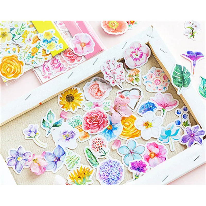 45 шт./упак. Kawaii японский Декор журнал милый дневник цветок наклейки Скрапбукинг