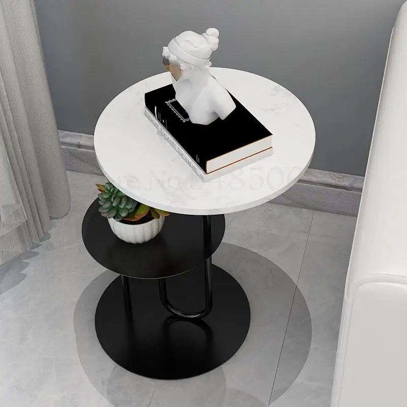 Приставной столик под мрамор в скандинавском стиле простой диван-компаньон