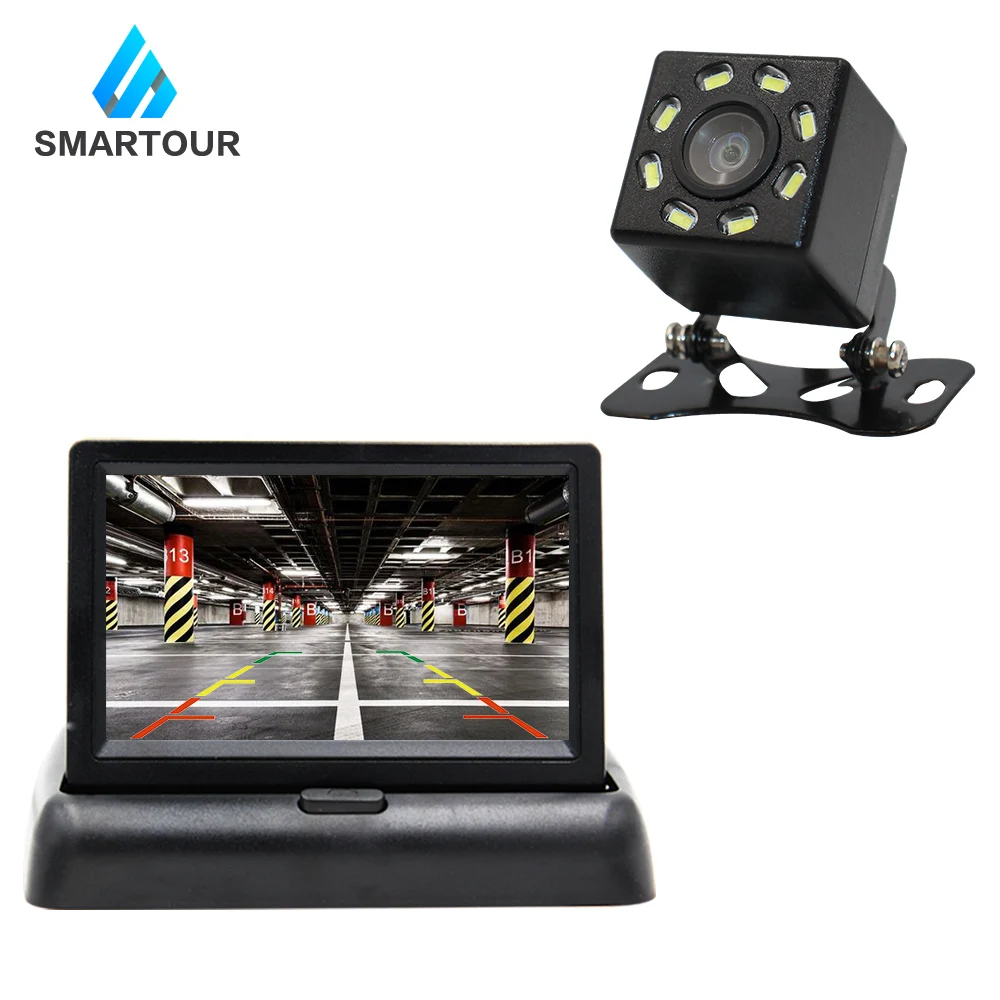 Display 8 camera Smartour Автомобильная камера заднего вида для парковки HD цветная камера заднего вида автомобильный монитор для парковки 140 градусов Водонепроницаемая Автомобильная камера заднего вида - Название цвета: Display 8 camera