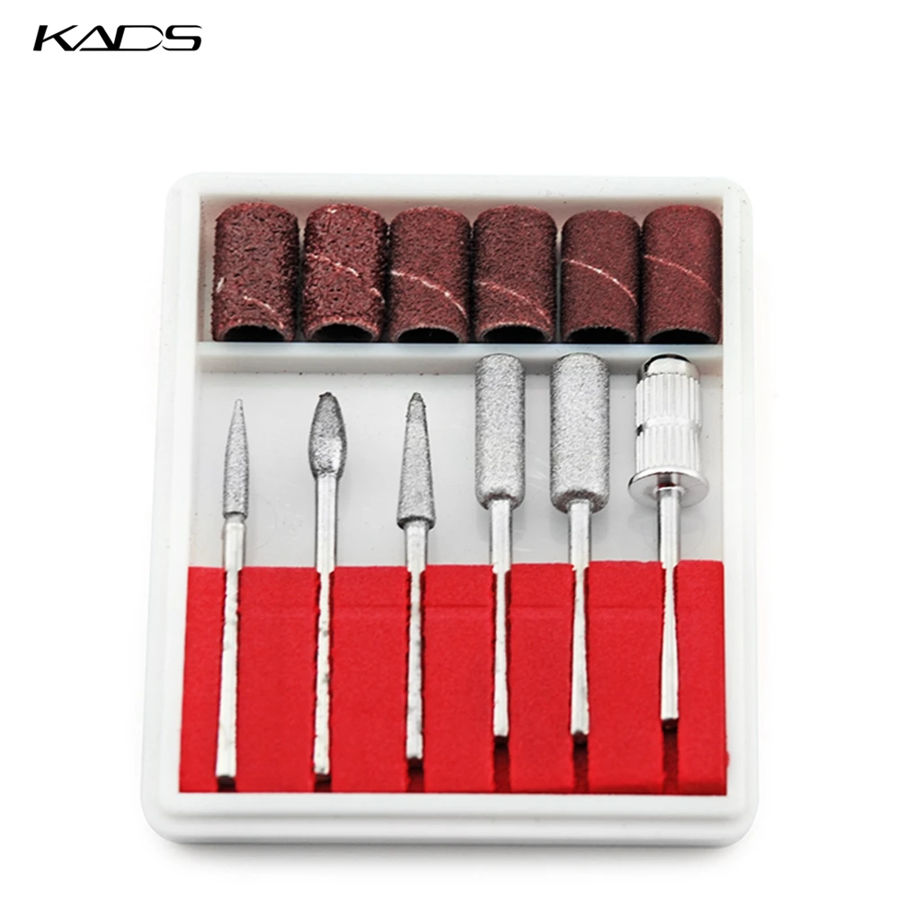 KADS Новое Прибытие Профессиональный 6 шт. Ногтей Дрель Кит Биты файл для