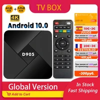 d905 smart tv box android 10 0 4g ram 32g rom wifi 2 4g 4k amlogic s905 youtube media player android tv box set top box