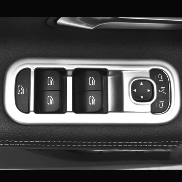 

Для Mercedes Benz A класс 2019 ABS Матовый двери окна стеклянный лифт Управление кнопка включения Панель накладка наклейка Тюнинг автомобилей 4 шт.