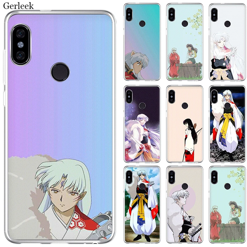 Чехол для Xiaomi Mi 5 мобильного телефона 5S 6 Mix 2S 8 A1 A2 5X 6X Lite F1 9T MAX 3 A3 Pro CC9 CC9E Cover InuYasha |