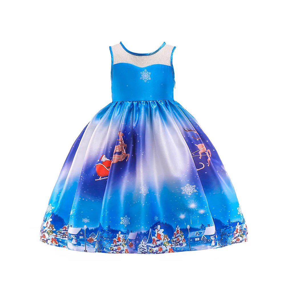 Vertvie/платье для маленьких девочек; детское рождественское платье; детская зимняя одежда с рождественским принтом; вечерние платья принцессы на год; детская одежда