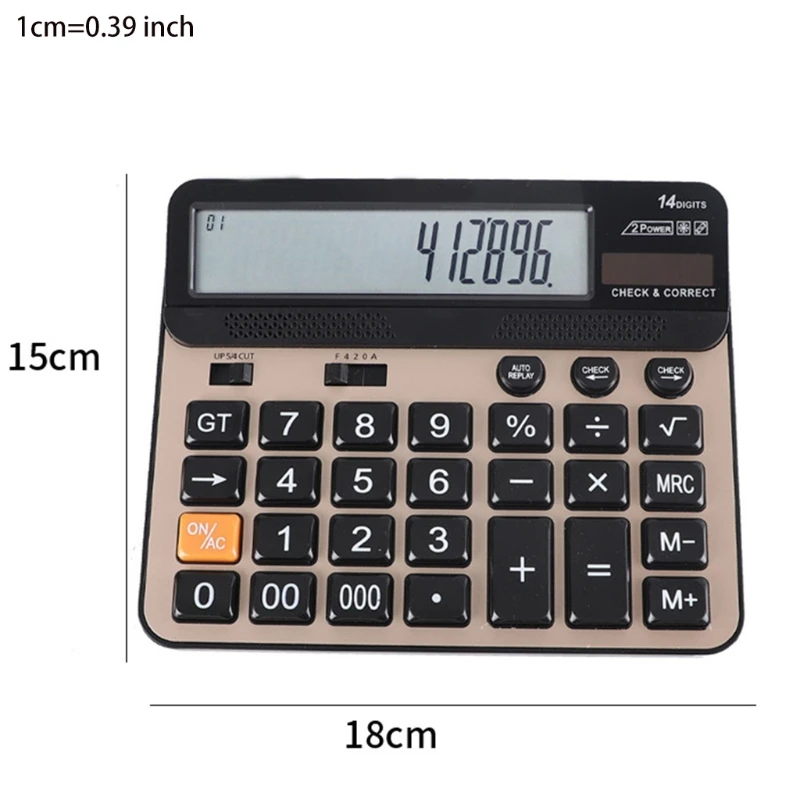 financial accounting tools 14 digits electronic calculator large screen calculators home office school calculators free global shipping