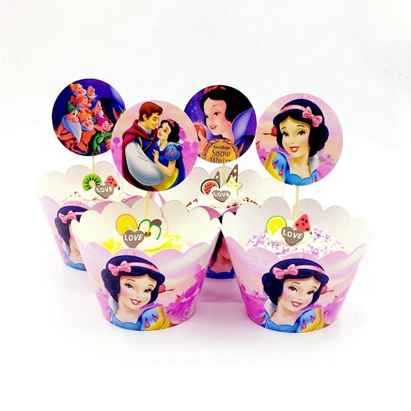 24 шт. обертки для капкейков и топперы девочек | Дом сад