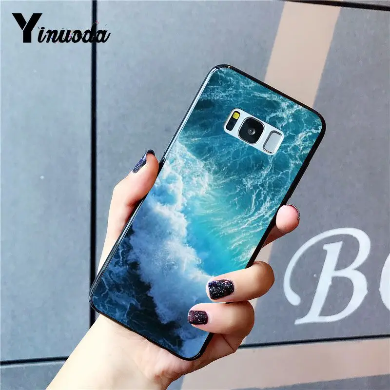 A2 Yinuoda синий морской Чехол черный мягкий чехол для телефона samsung Galaxy S9 plus S7 edge S6 edge plus S10 S8 plus чехол - Цвет: A2