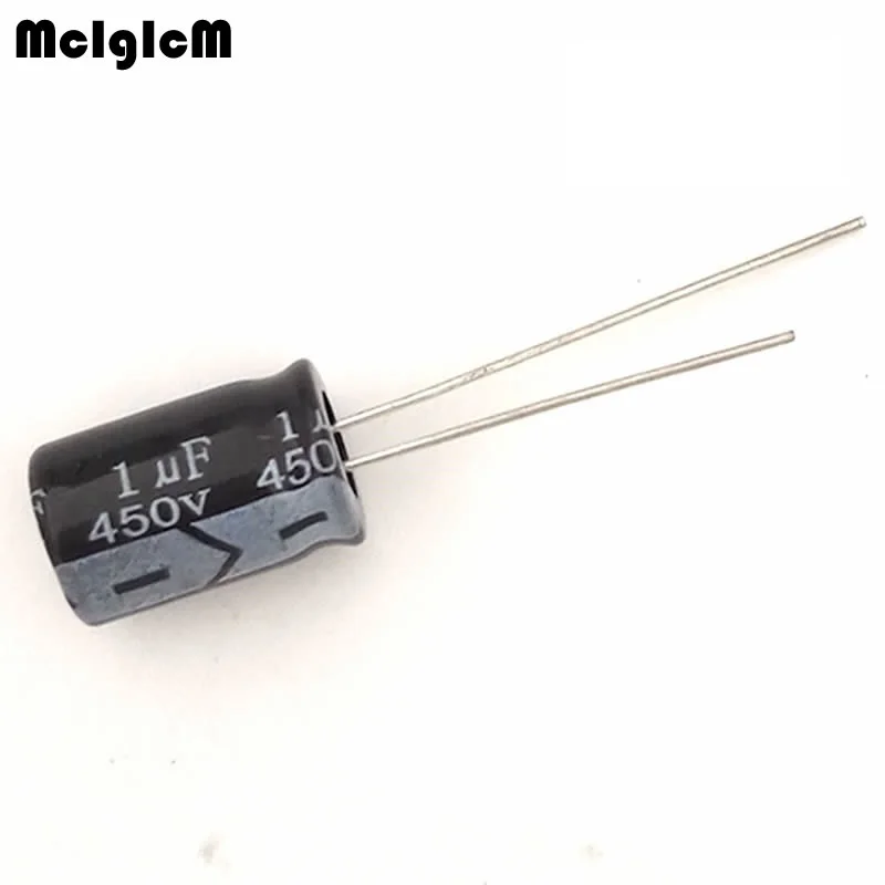 MCIGICM 1000 шт. алюминиевый электролитический конденсатор 1 мкФ 450 в 8*12