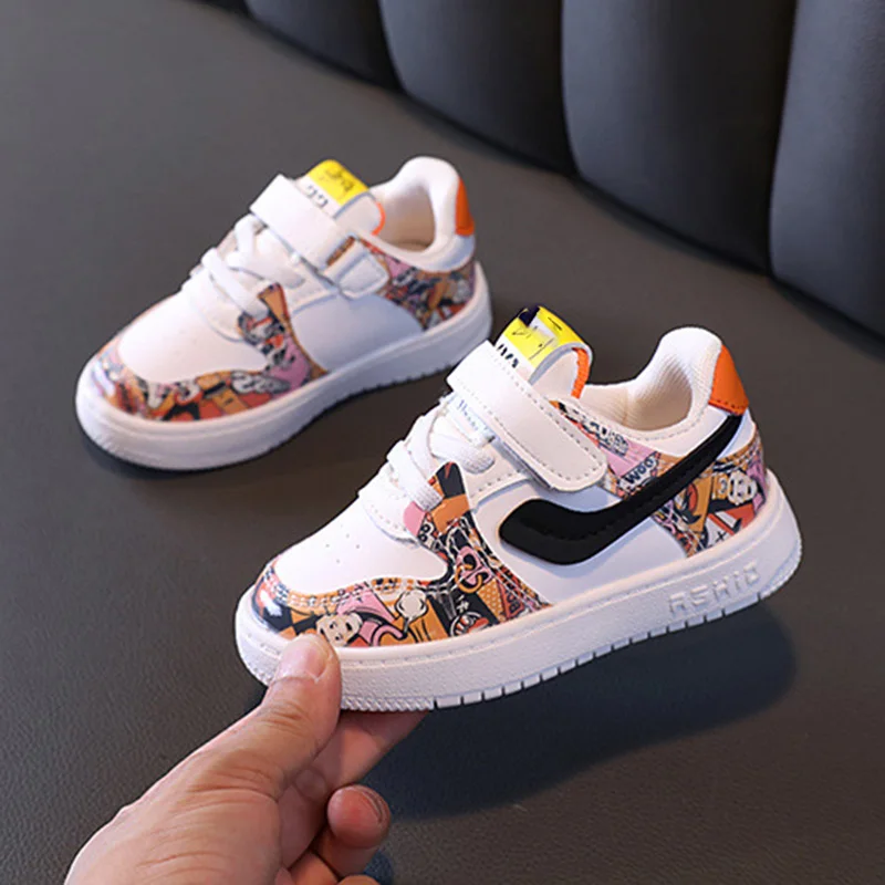 

2021 New Children's Board Shoes Casual Breathable Autumn children's Shoes Boys And Girls Fashion Shoes Unisex Technique Stickers