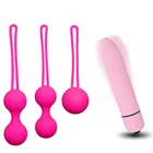 Вибратор пуля + шарики Кегеля силиконовые Умные Шарики Кегеля вагинальные шарики интимные игрушки для взрослых женская Вагина затягивающий шарик