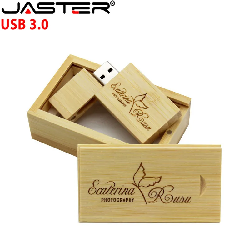 JASTER флеш накопитель из дерева настраиваемый логотип USB флэш 16 ГБ 32 64 Гб 3 0