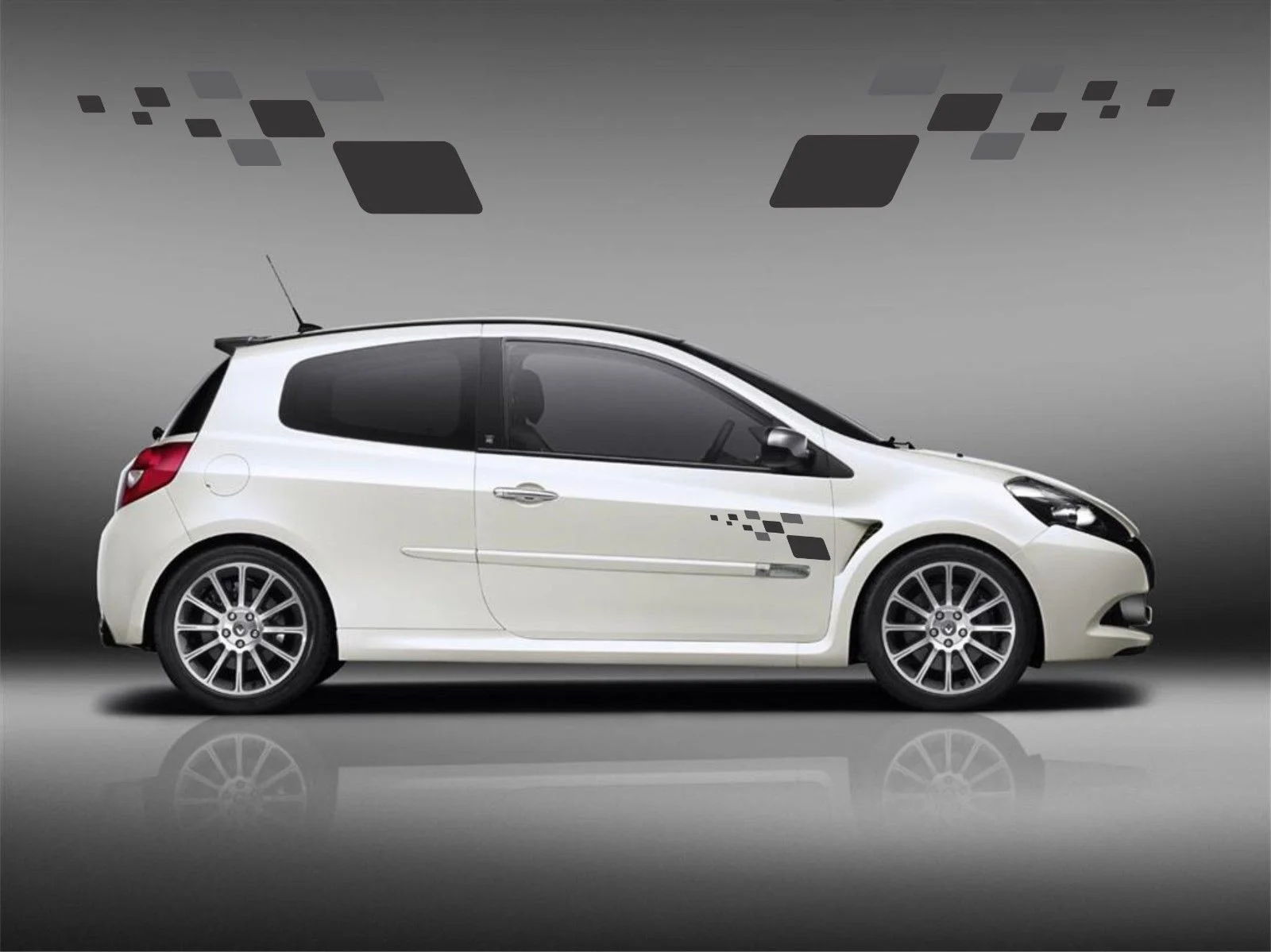 

Для 2 шт./пара Renault Clio Sport RS R27 Megane F1 команда Настенные набор наклейки графика 225 197