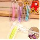 2 комплекта маленьких портативных пинцетов для контактных линз и присоски косметические многоцветные специальные зажимы инструмент оптовая продажа мода