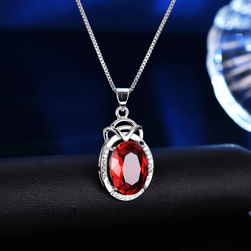 

Europe and the United States cross-border jewelry ocean heart series necklace sapphire heart pendant manufacturers wholesale so