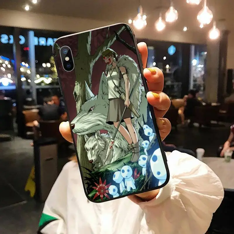 

Ghibli Anime Princess Mononoke Phone Case for iPhone 11 12 pro XS MAX 8 7 6 6S Plus X 5S SE 2020 XR