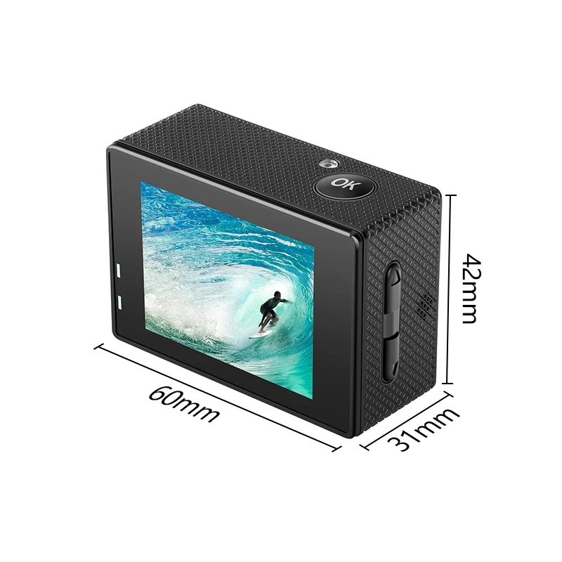 Скидка Экшн-камера 4K Ultra HD 60fps Wifi 16MP 2,0 ''170D объектив для подводной съемки водонепроницаемый шлем профессиональная спортивная видеокамера запись