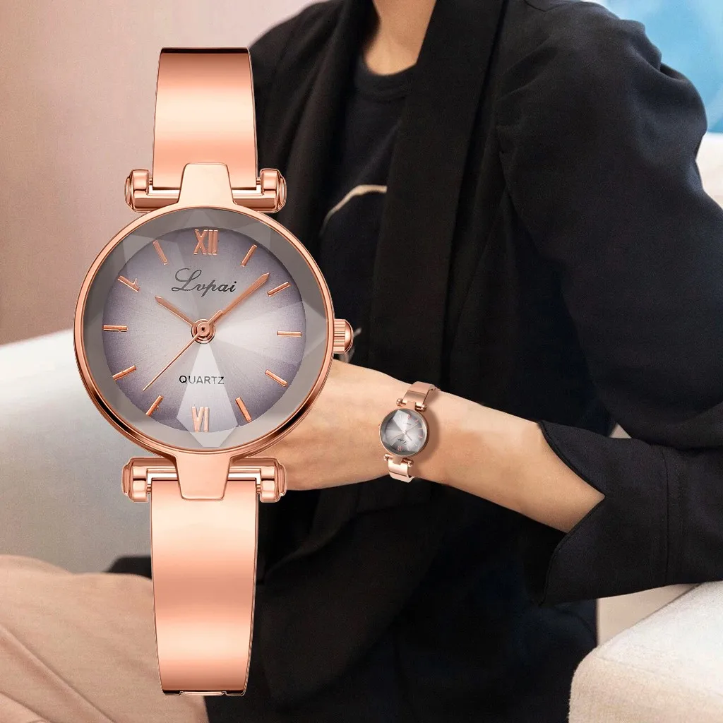 Модные простые женские часы звезда инкрустированные Стразы нержавеющая сталь