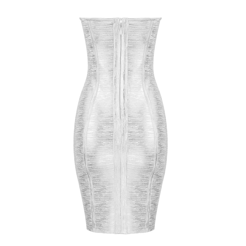 3 цвета Бандажное платье Vestidos Verano 2019 сексуальное без бретелек бронзового синий