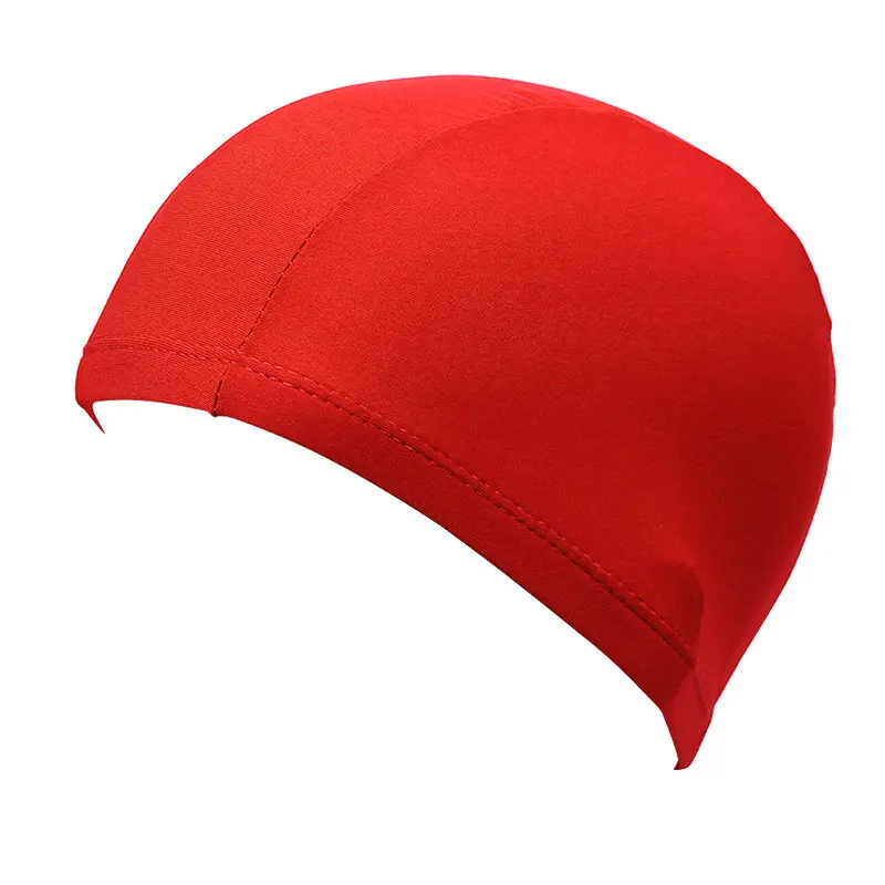 1 шт. полиэфирная тканевая шапочка для плавания высокая эластичность взрослых детская однотонная случайный